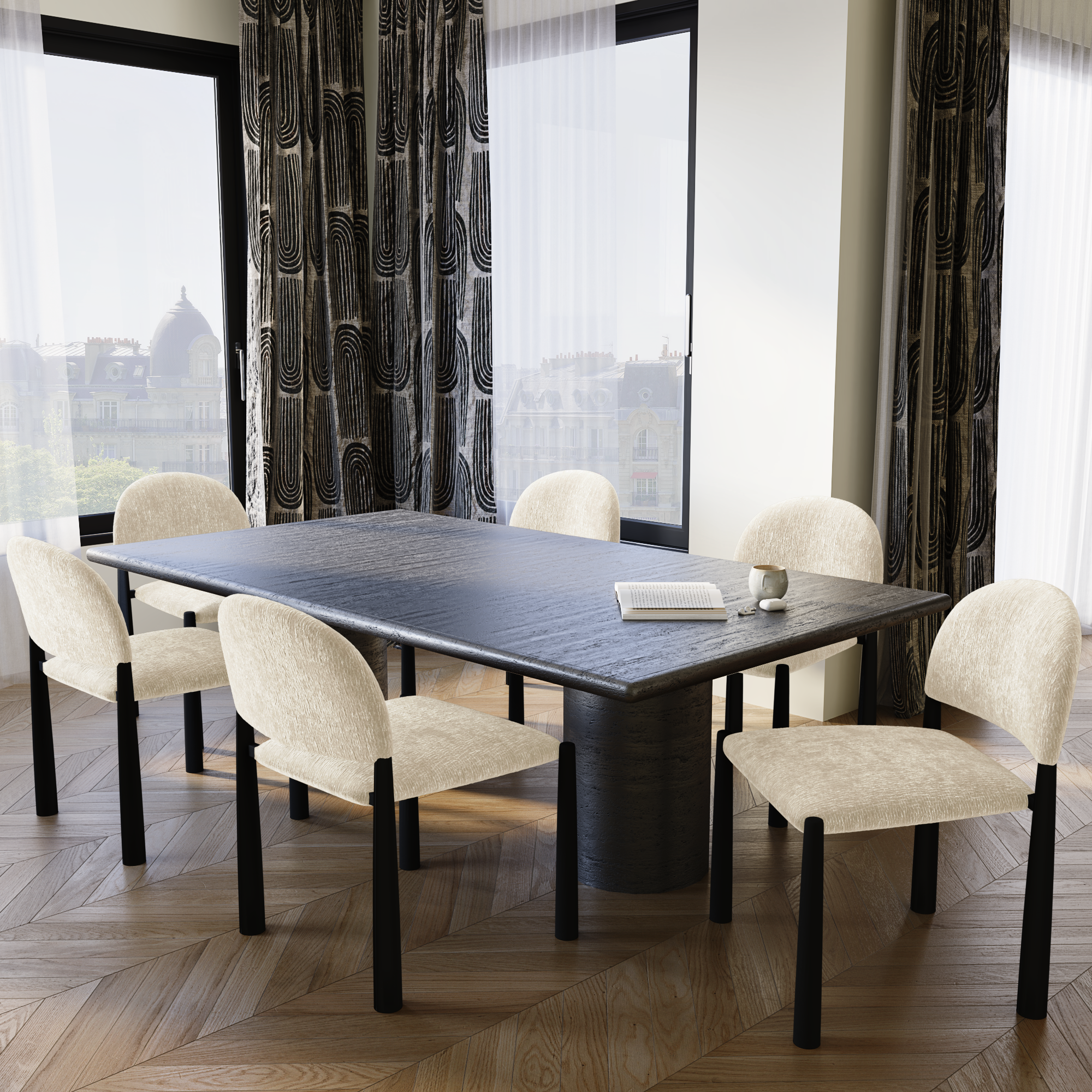 Sia Chaises Milo chaise beige assise déco