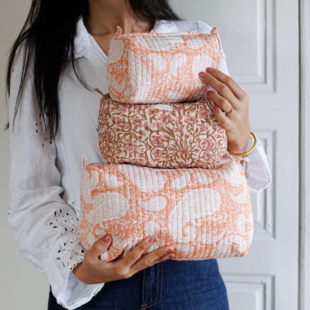 Flowrette Kausani trousse de toilette coton jaune taille M