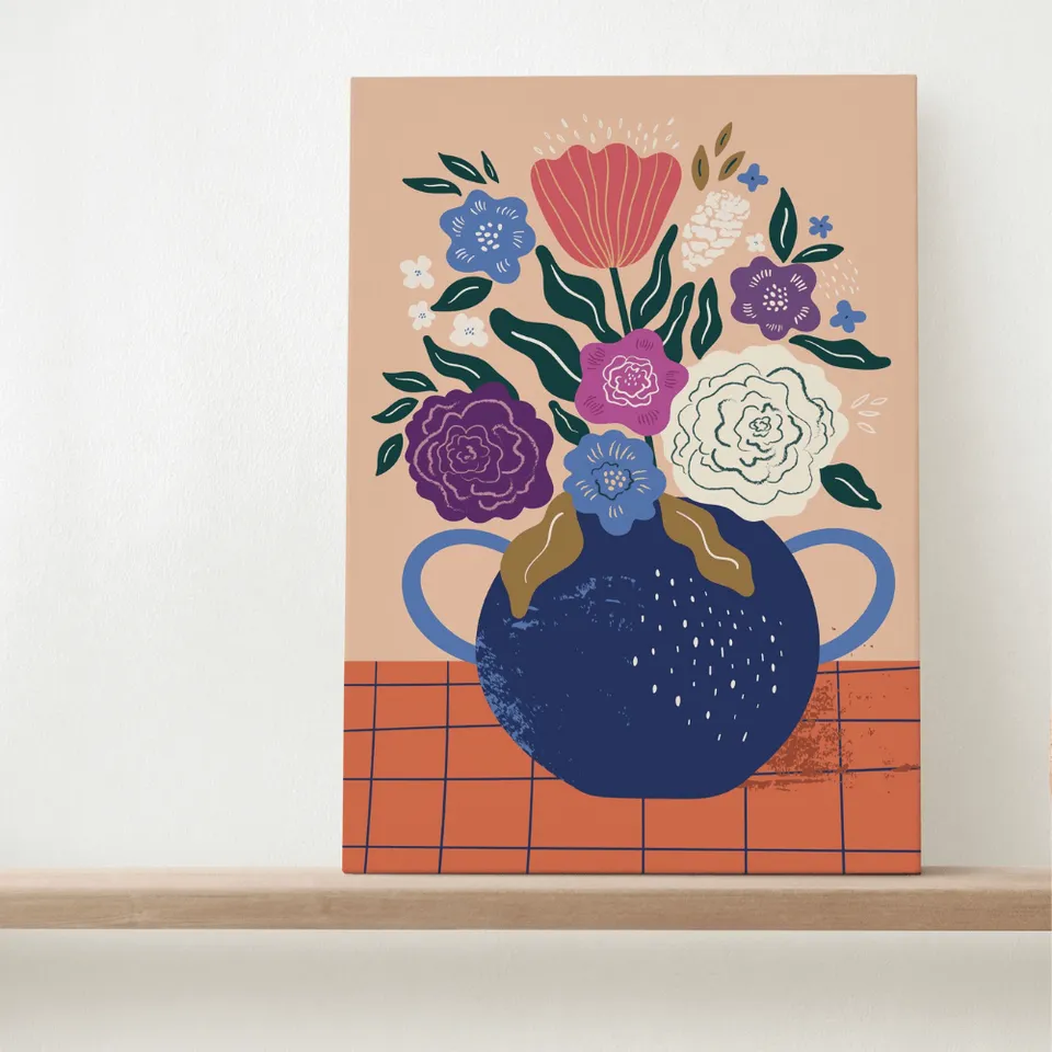 Flowrette Kit peinture par numéro bouquet coloré tableau