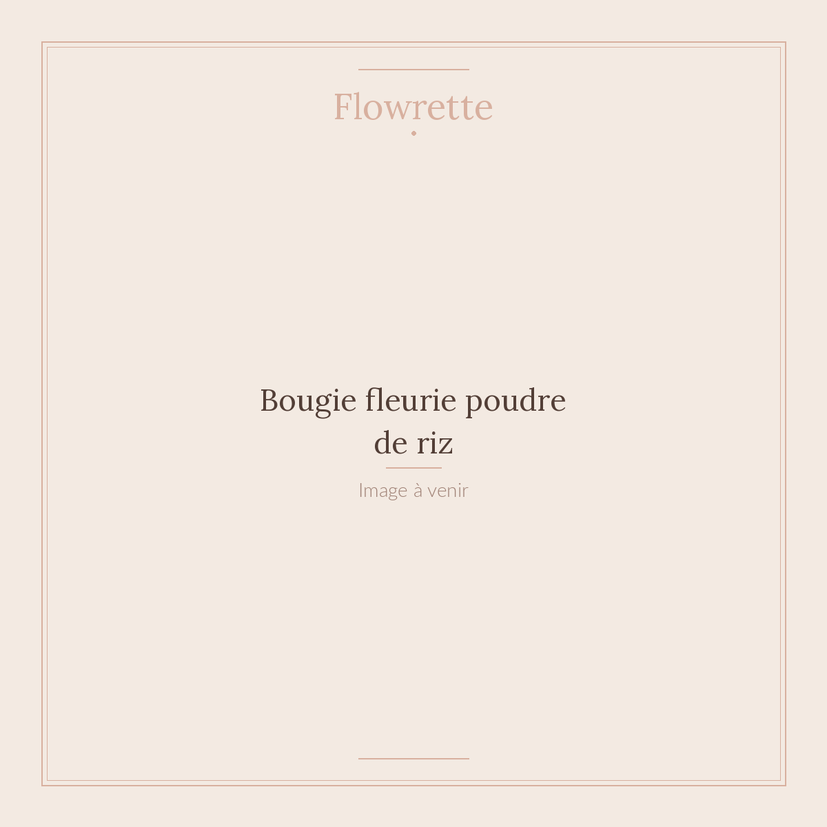 Flowrette Bougies Bougie Fleurie Poudre de Riz