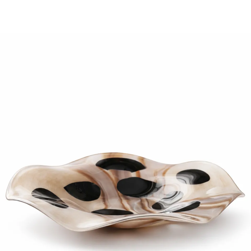 Sia Home Dots coupelle verre soufflé beige 40 cm