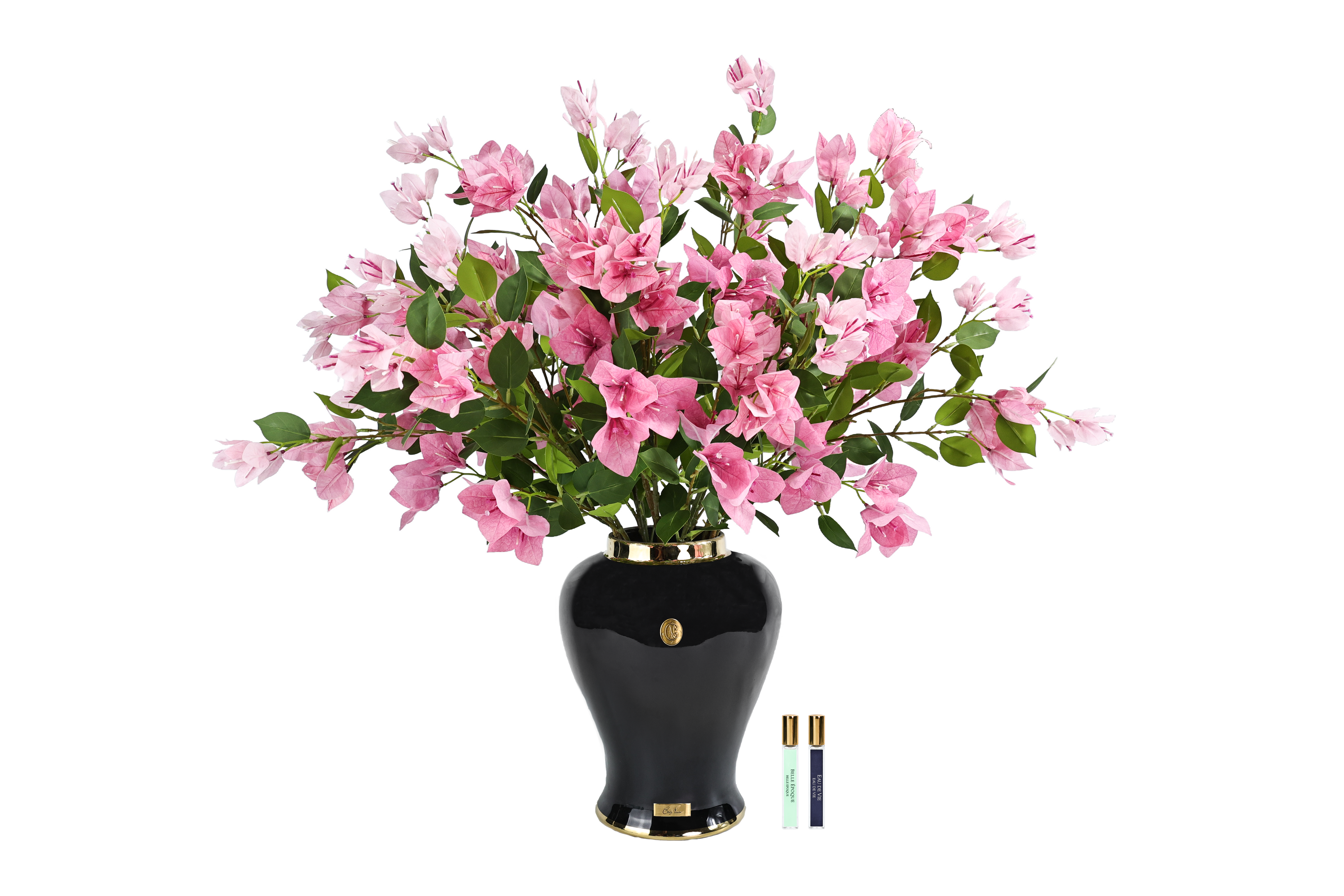 Côte Noire Imperial bougainvillier artificiel rose urne noire