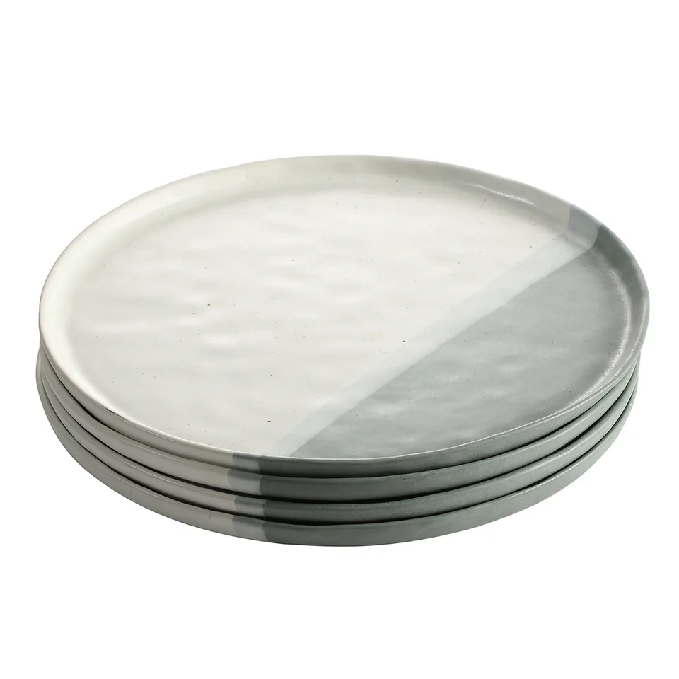 Sia Home Matty service 4 assiettes plates grès vert 27 cm