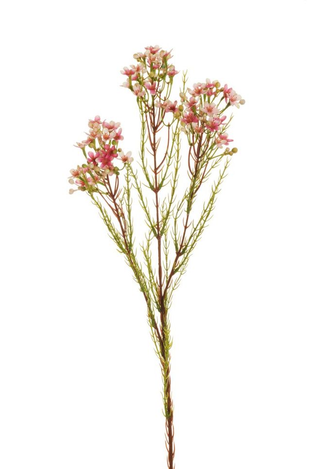 Feuillazur Wax fleur artificielle rose 79 cm sans entretien