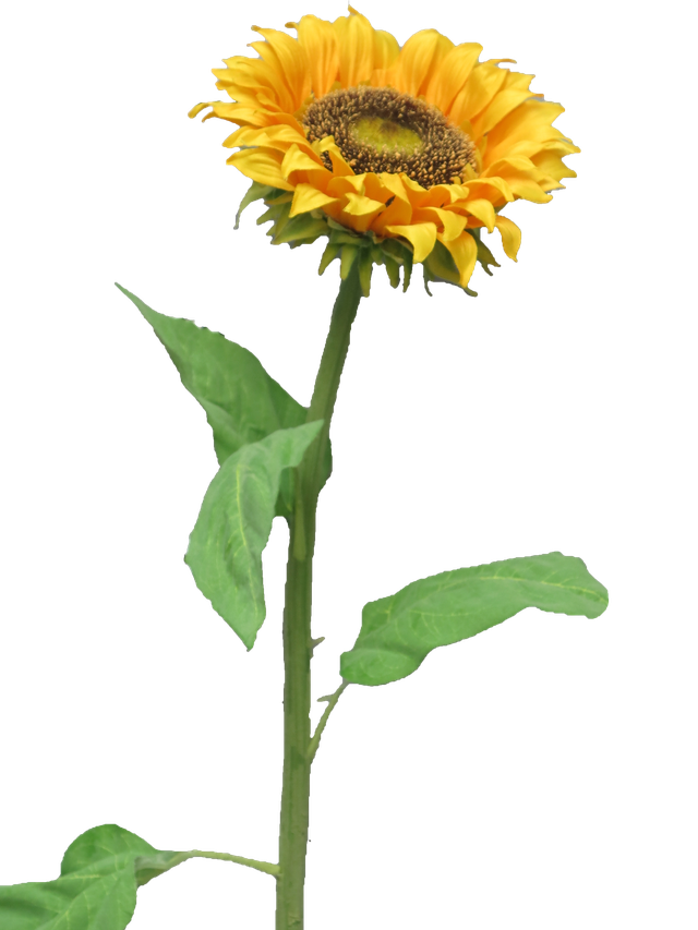 Feuillazur Rungis Tournesols fleur artificielle jaune 77cm salon