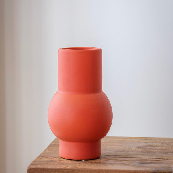 Flowrette Lindo Orange vase terre cuite orange émaillé