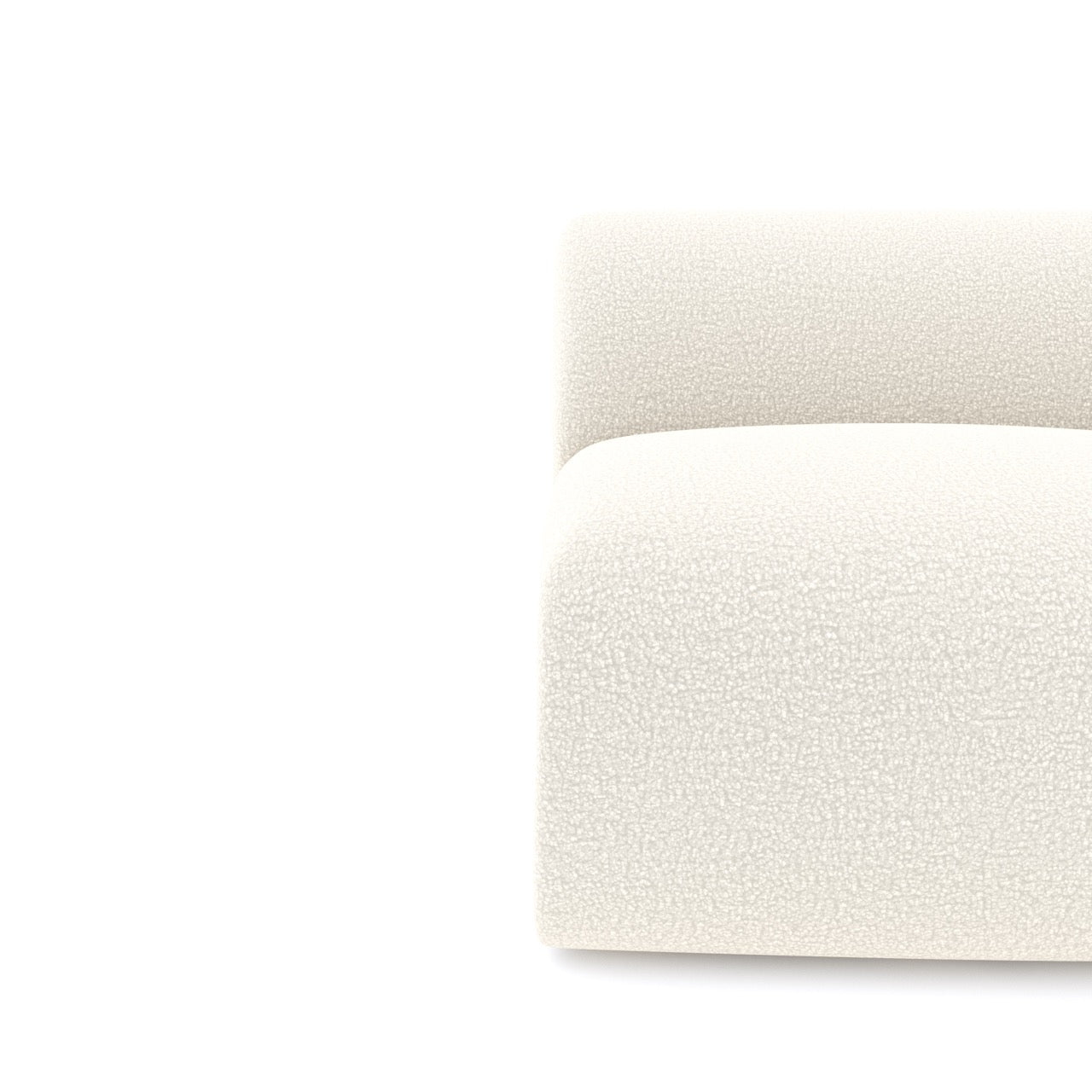 Sia Home Myra fauteuil sans accoudoirs crème tissu rond