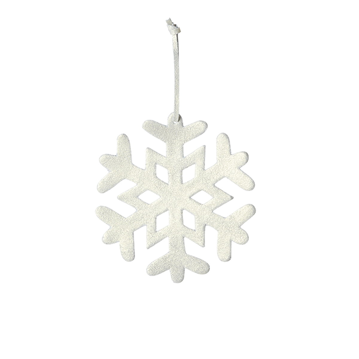 Sia Home Flocon 13 cm suspension Noël cuir blanc violet