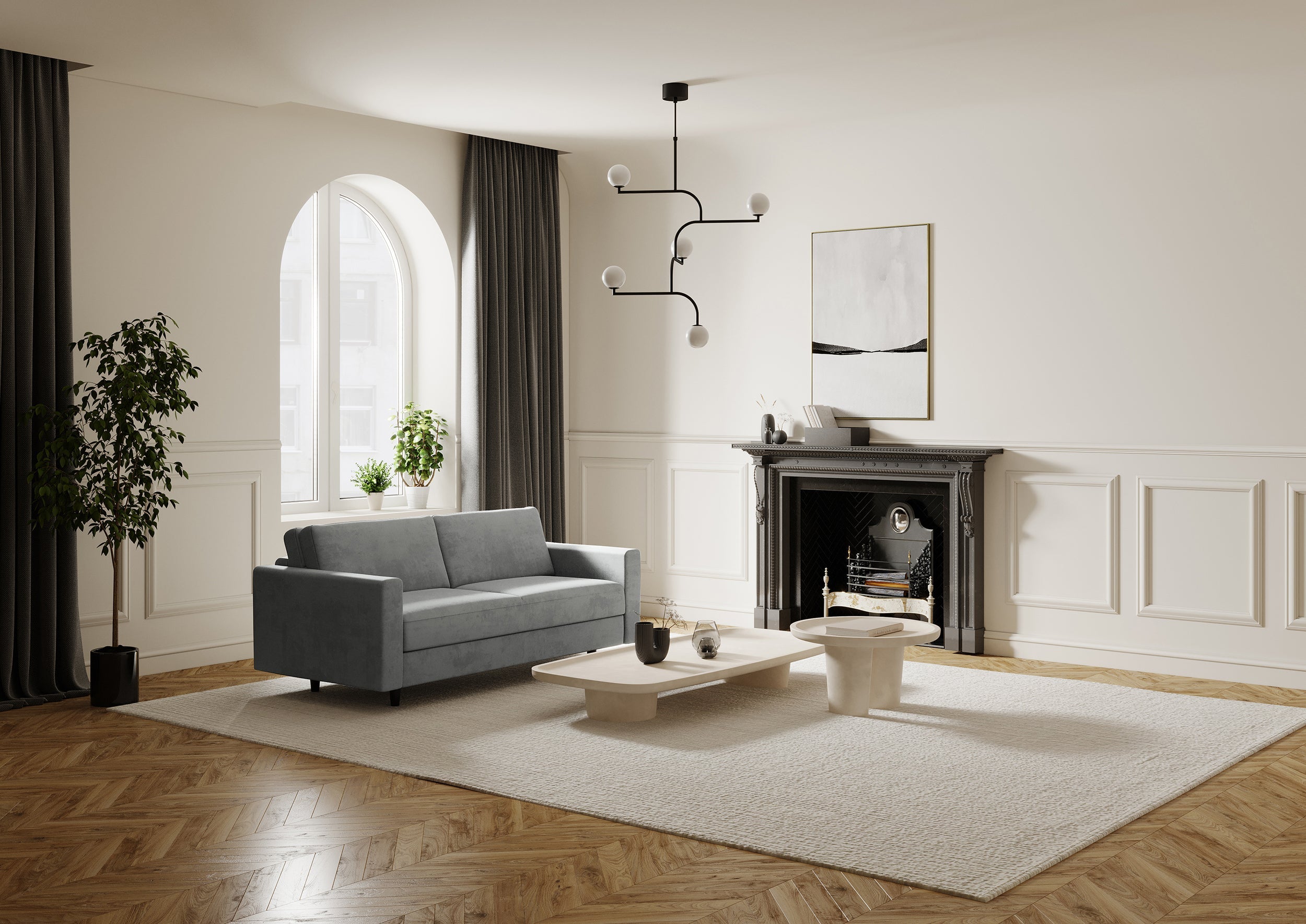 Sia Home Hailie-Jade 160 cm canapé convertible beige