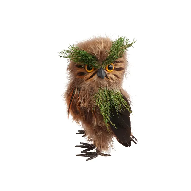 Feuillazur Rungis hibou forêt déco Halloween 9x8x15cm
