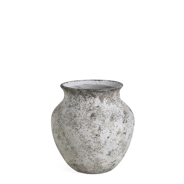 Sia Home Antica col évasé 39 cm cache-pot crème fibre ciment