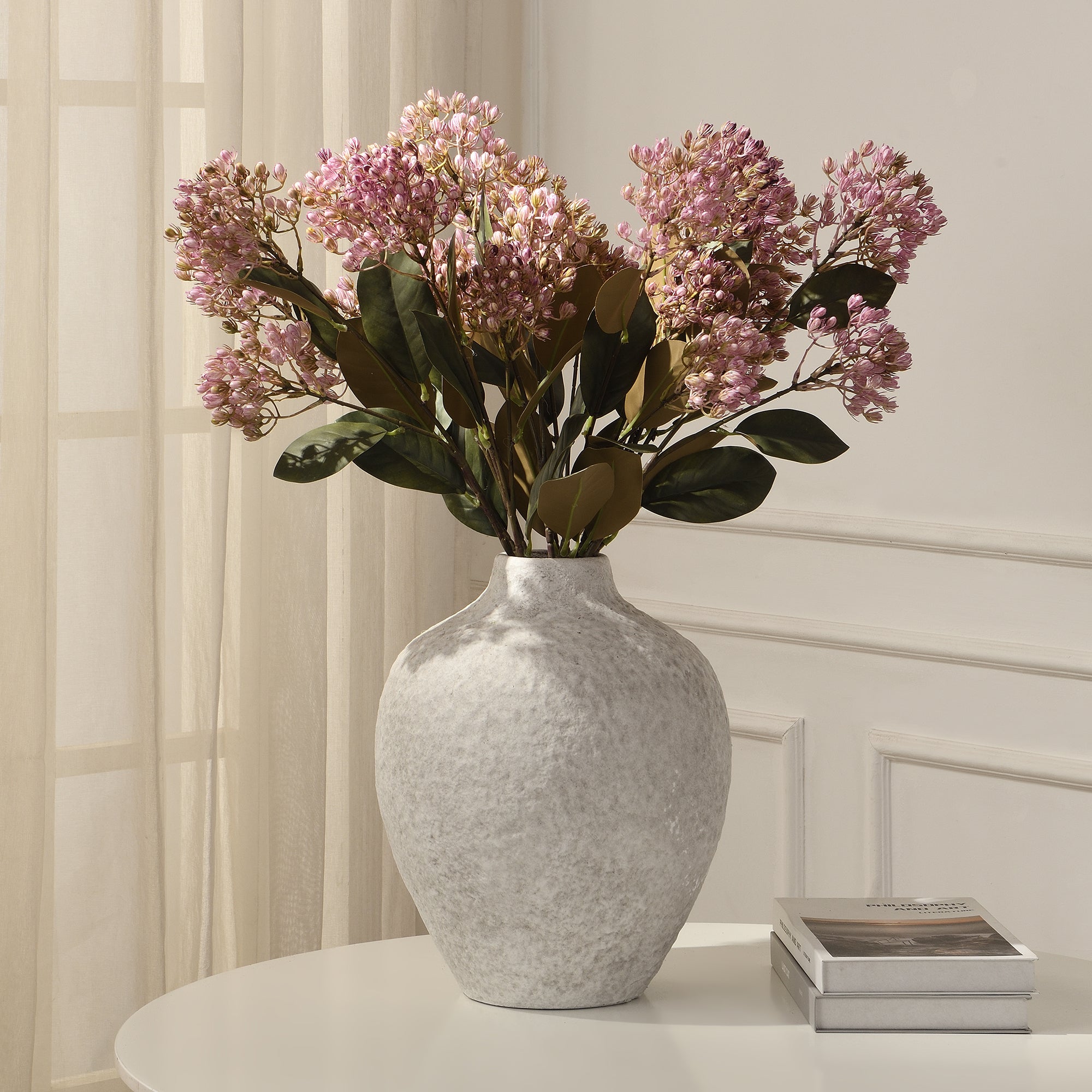 Sia Home Sedum Tige 80 cm fleur artificielle blanc