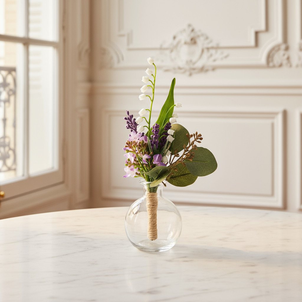 Sia Home Bouquets Artificiels Boutonnière Muguet bouquet artificiel violet 15 cm