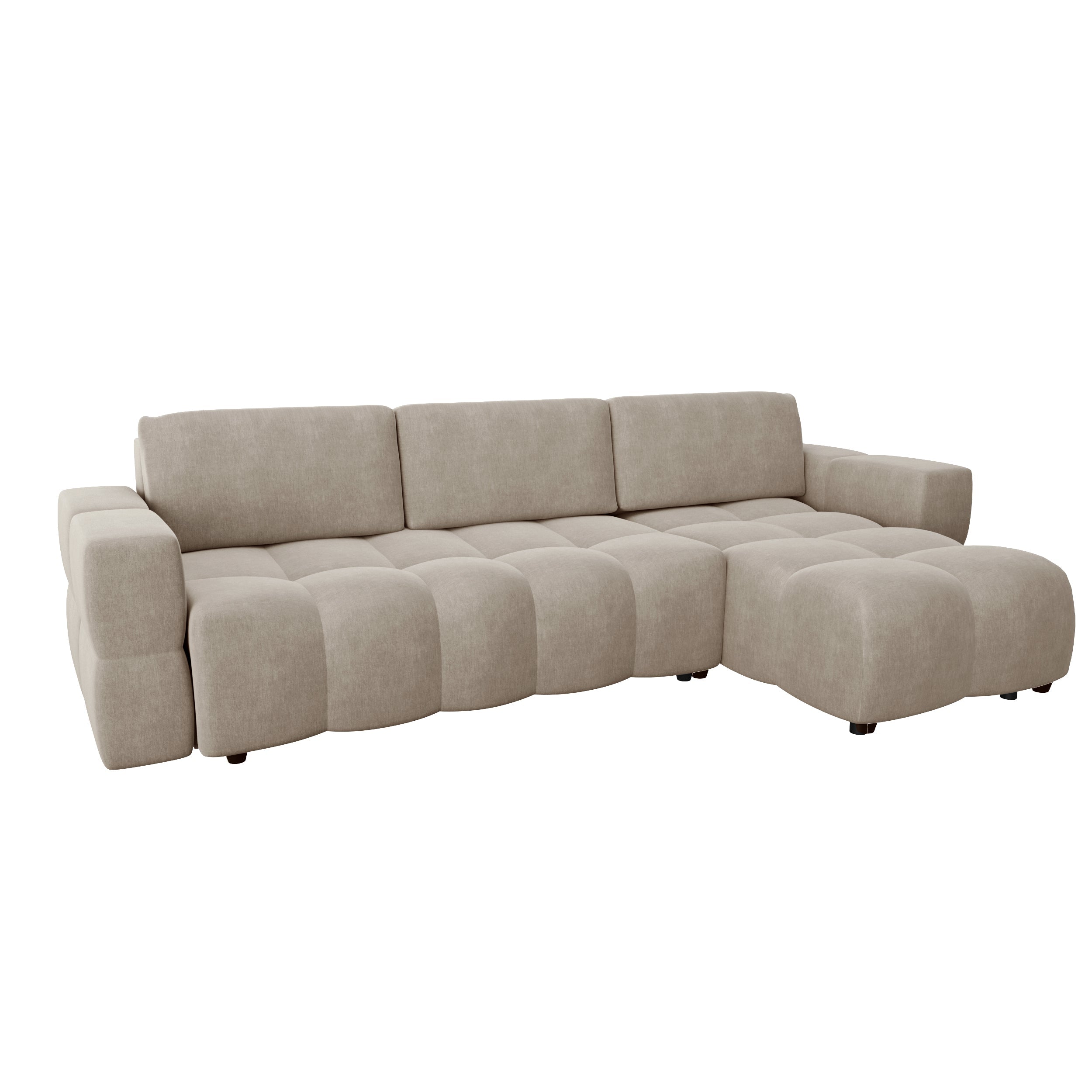 Sia Home Gabriel canapé convertible angle droit taupe
