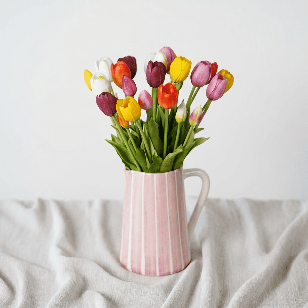 Flowrette Capucine bouquet tulipes artificielles 5 couleurs printemps