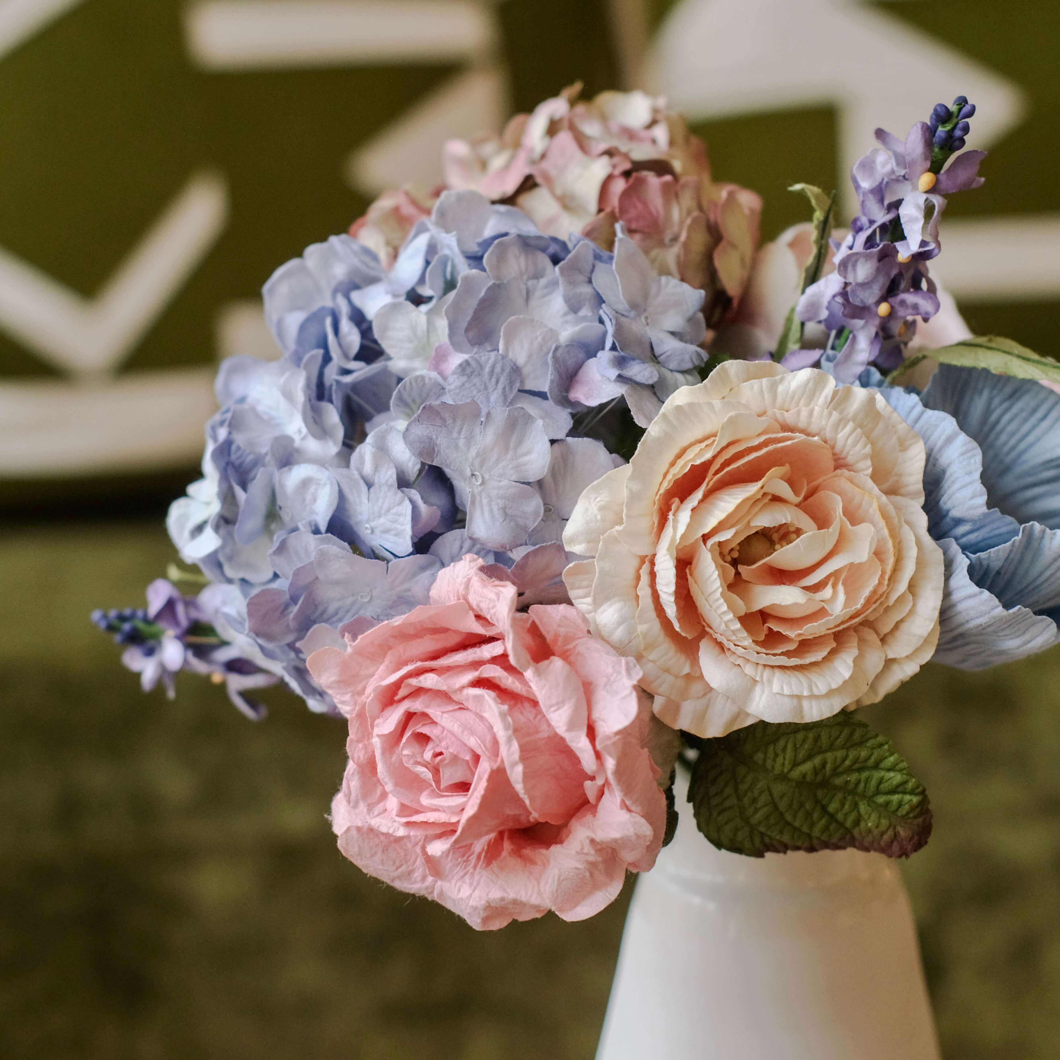 Flowrette Tamara bouquet fleurs en papier pastel fait main