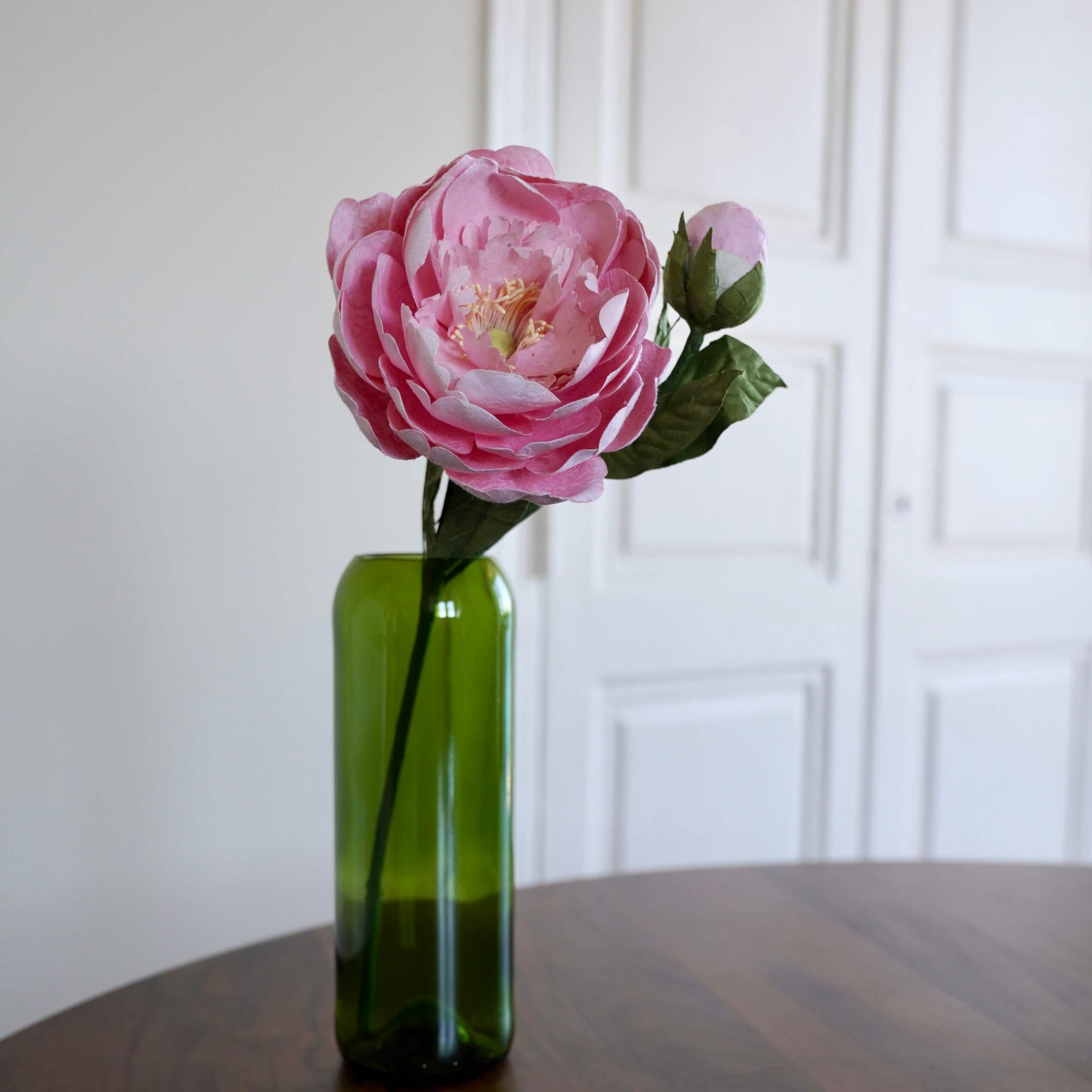 Flowrette Grande pivoine fleur papier rose clair x1