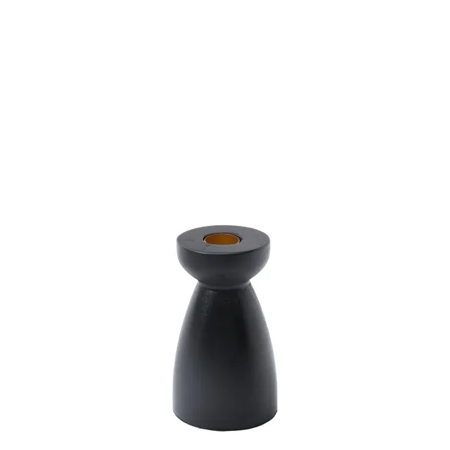 Sia Home Elya bougeoir bois noir 12 cm chandelle