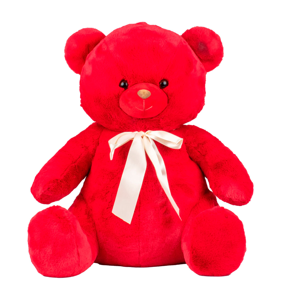 Feuillazur Rungis ours peluche rouge 60cm Noël