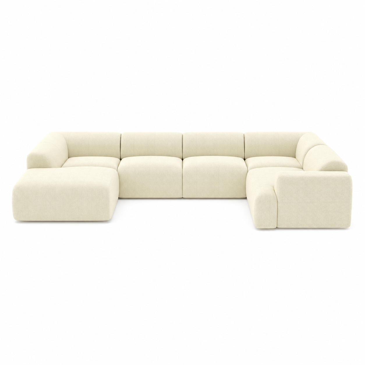 Sia Home Myra canapé panoramique gauche 5 places crème