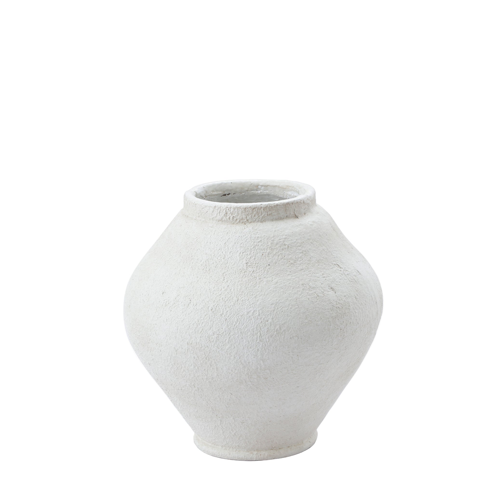 Sia Home Vase Elvea résine Blanc cassé 28 cm