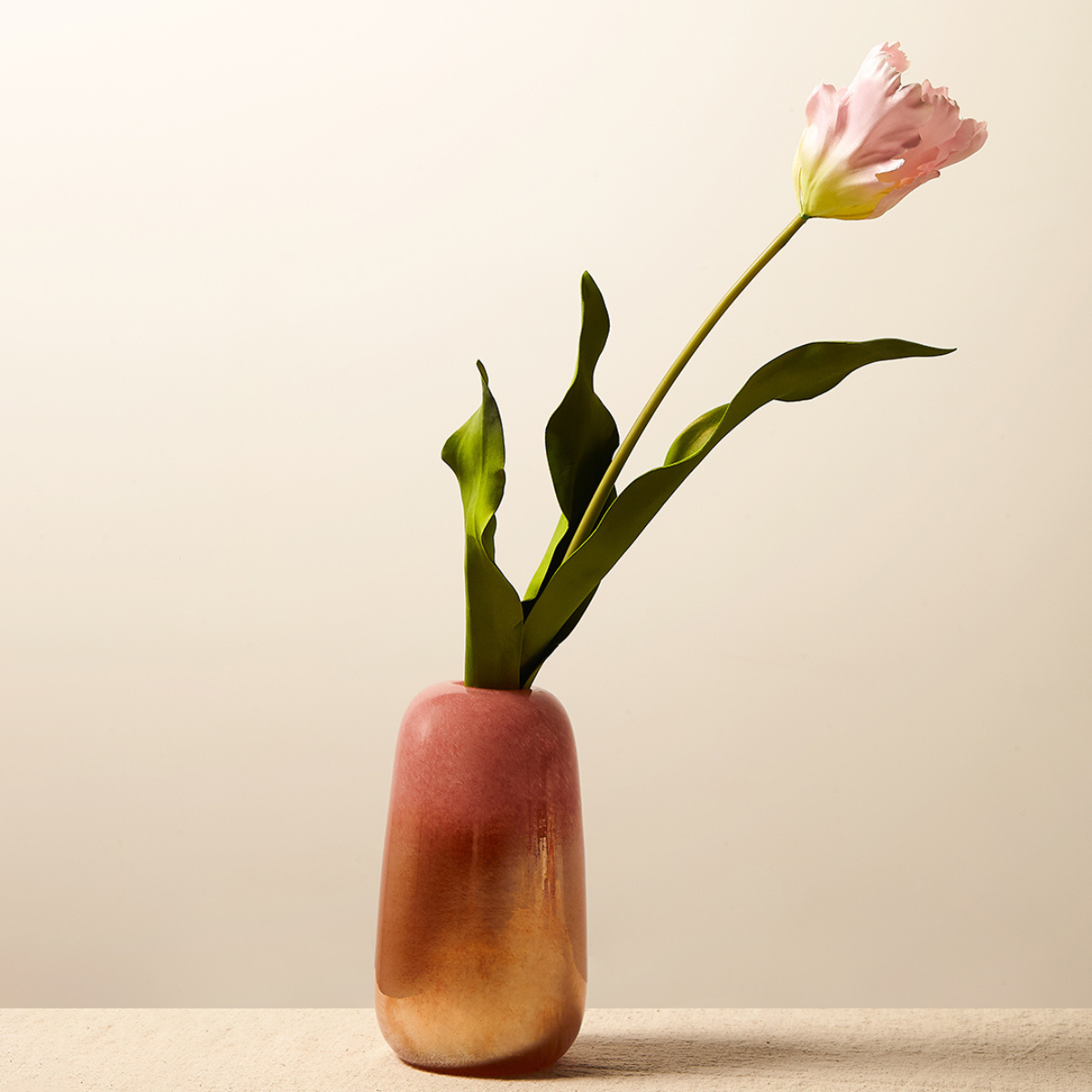 Sia Home Tulipe Perroquet fleur artificielle rose 63 cm