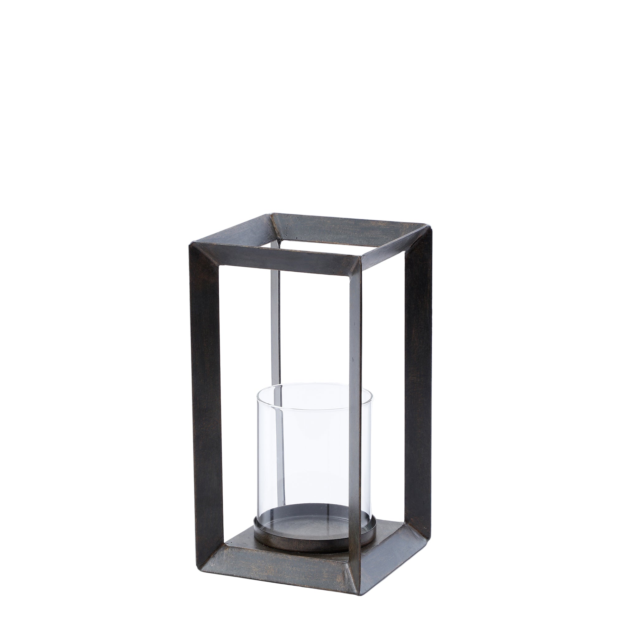 Sia Home Kael lanterne métal noir 32 cm verre