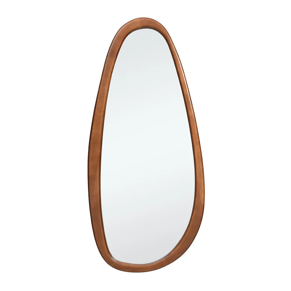 Sia Home Miroir Organique Ovale Bois Marron 150x70 cm