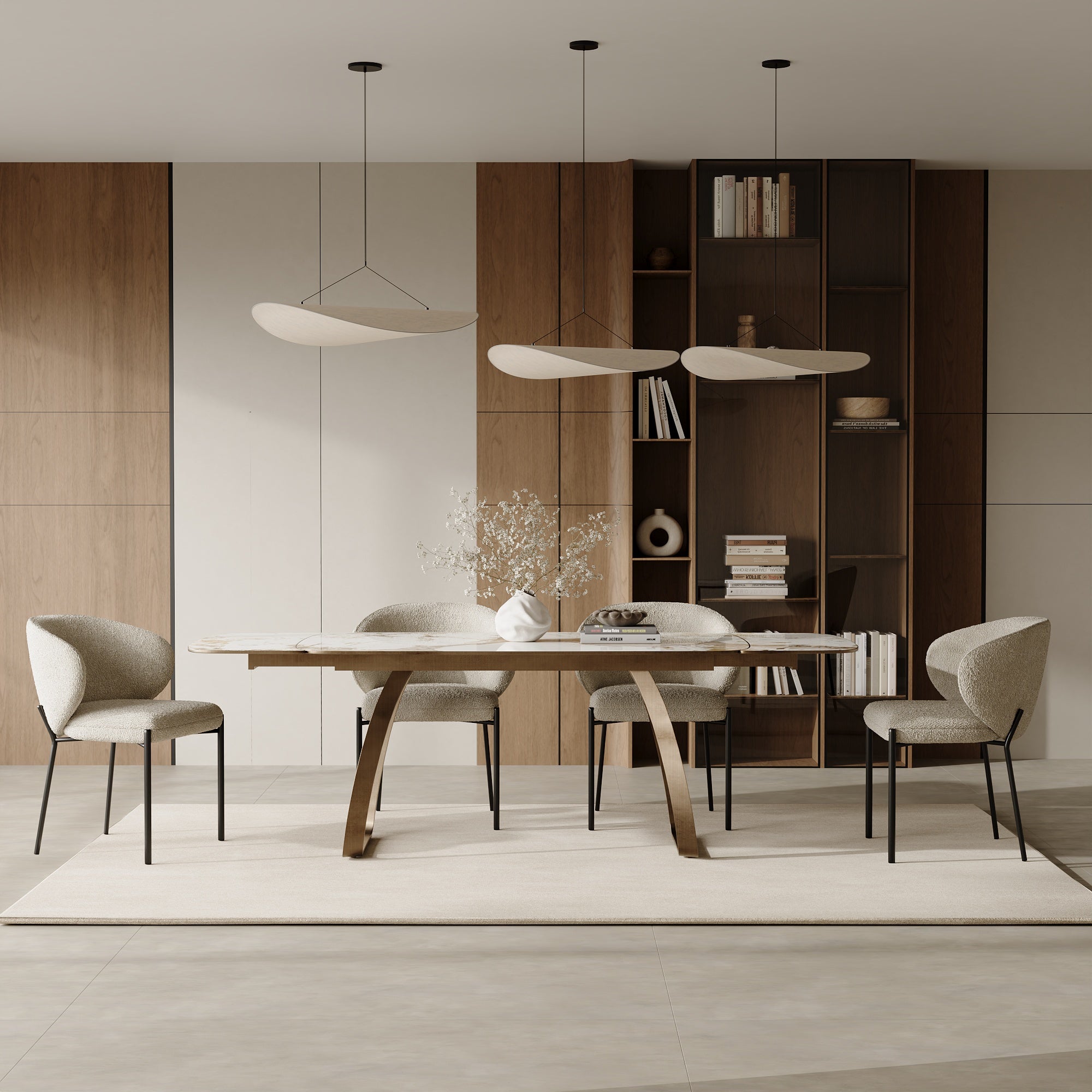 Sia Home Dahlia table à manger extensible céramique