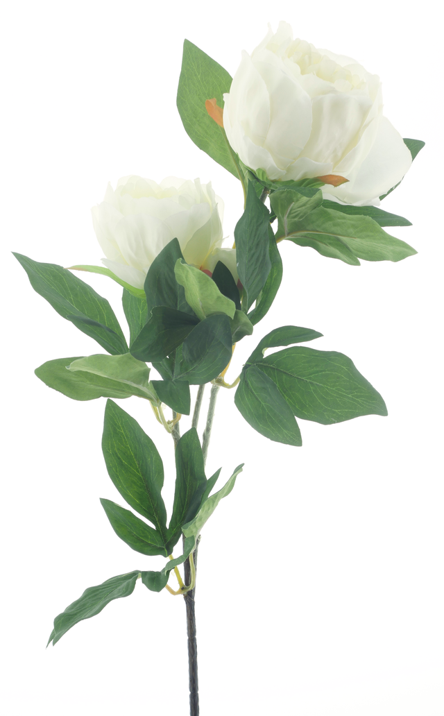 Feuillazur Rungis Pivoine branche artificielle 65 cm rose clair