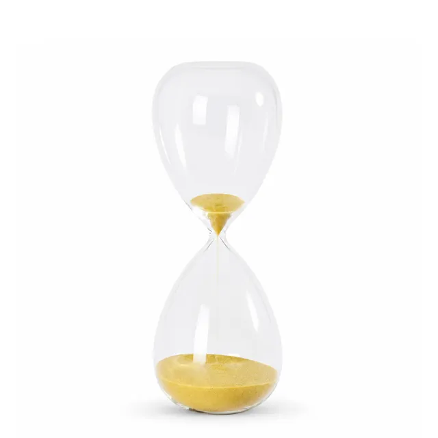 Sia Home Objets de décoration Sablier jaune 25 cm