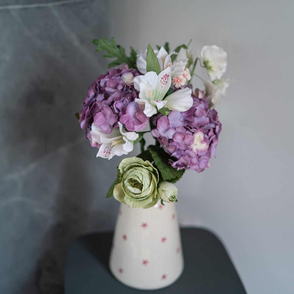 Flowrette Fleurs en papier Rodin bouquet papier mauve