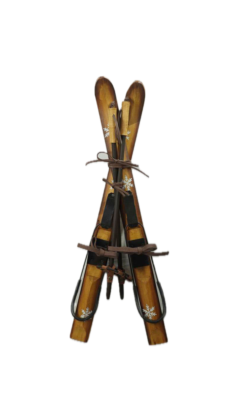 Feuillazur Rungis Saison Mini ski bois 50cm déco Noël