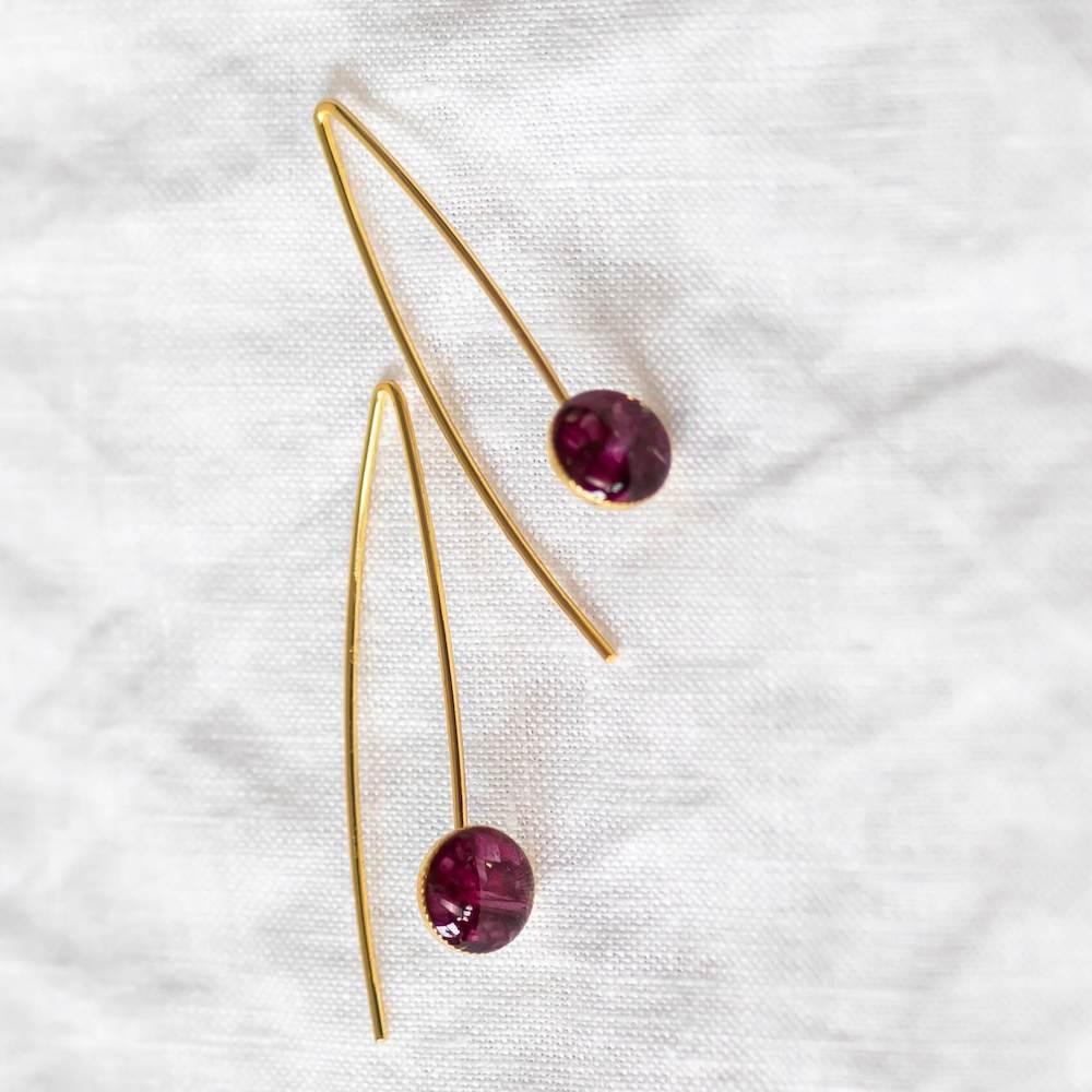 Flowrette Loisirs créatifs Kit DIY grandes boucles d'oreilles roses