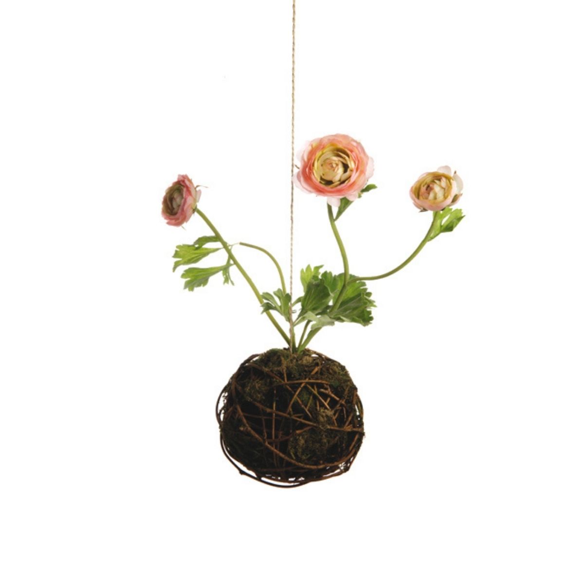 Sia Home Renoncules composition suspendue rose 25 cm