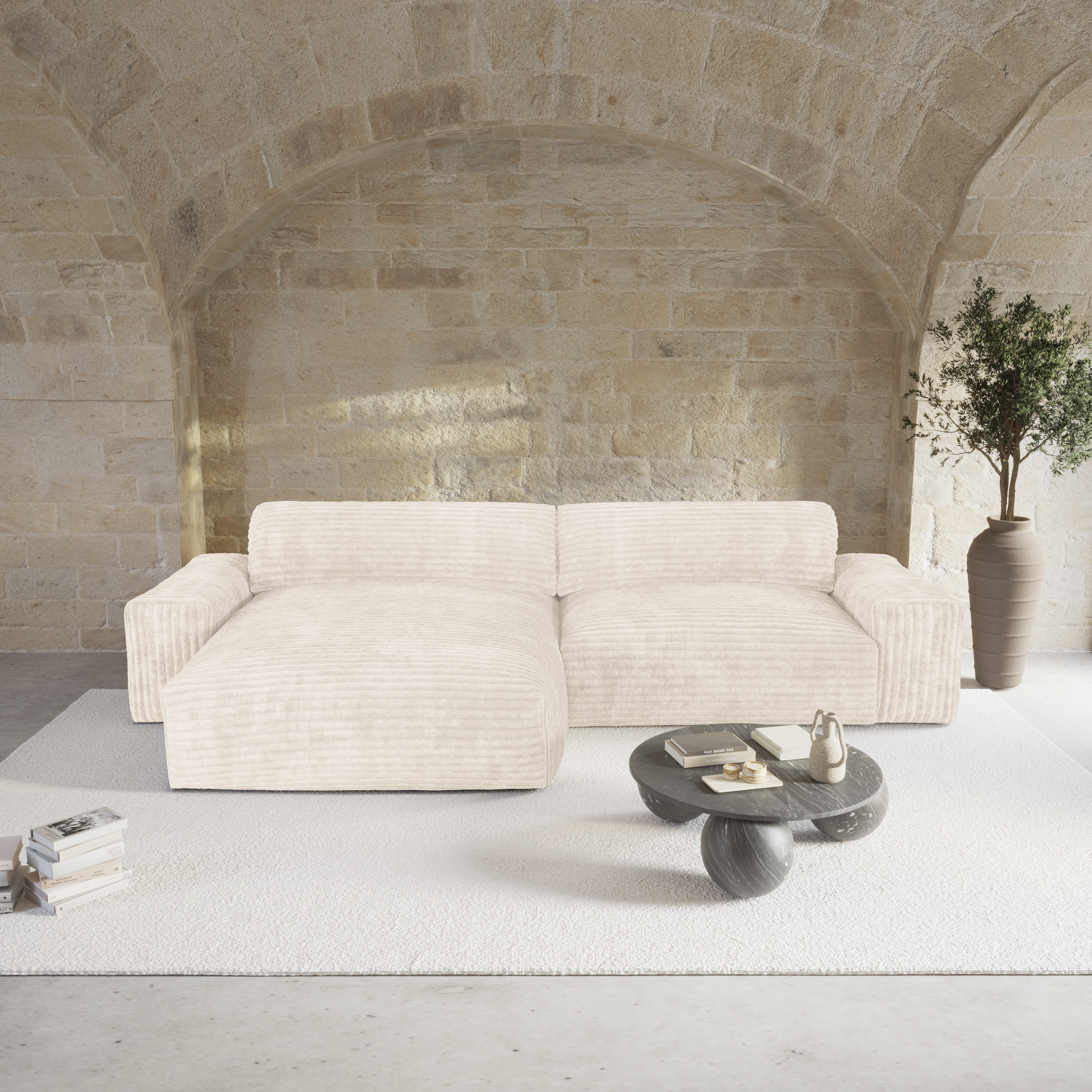 Sia Home Bliss canapé d'angle gauche noir