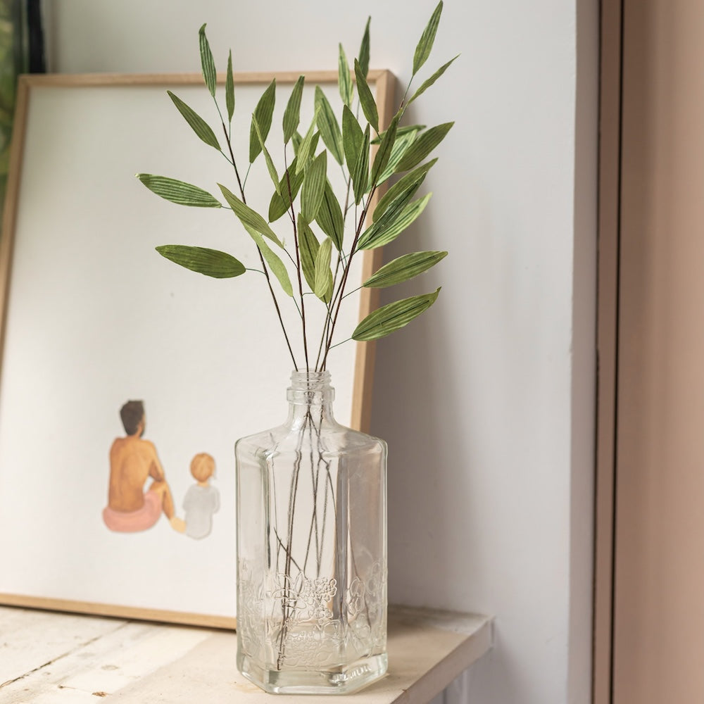 Flowrette Bambou vert tige fleur papier x1 durable