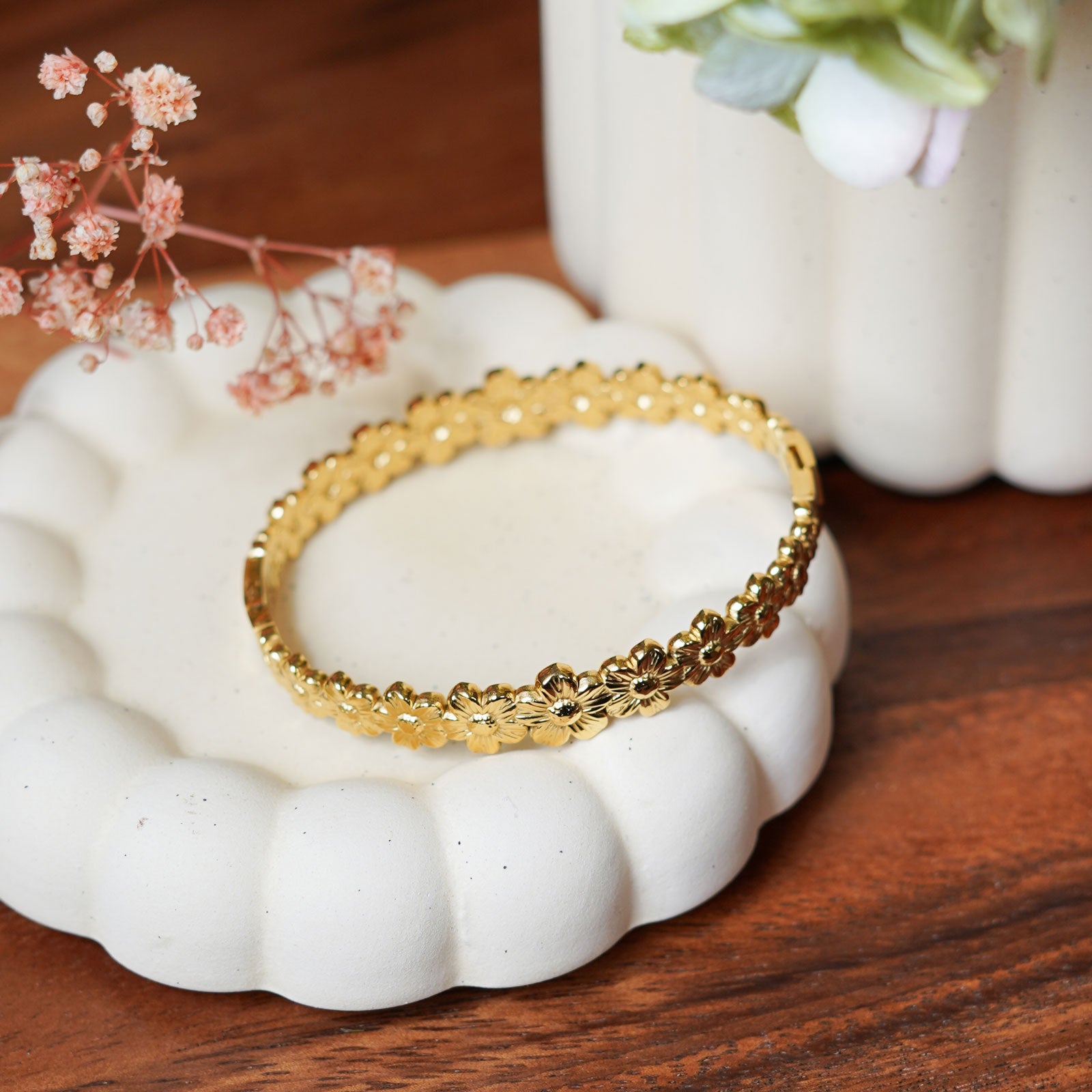 Flowrette Marguerite bracelet floral femme intemporel