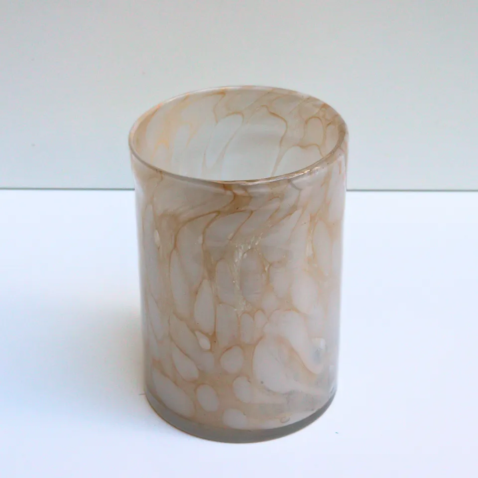 Ateliers Ouchamp Cadeaux Vase Écaille verre blanc 14 cm