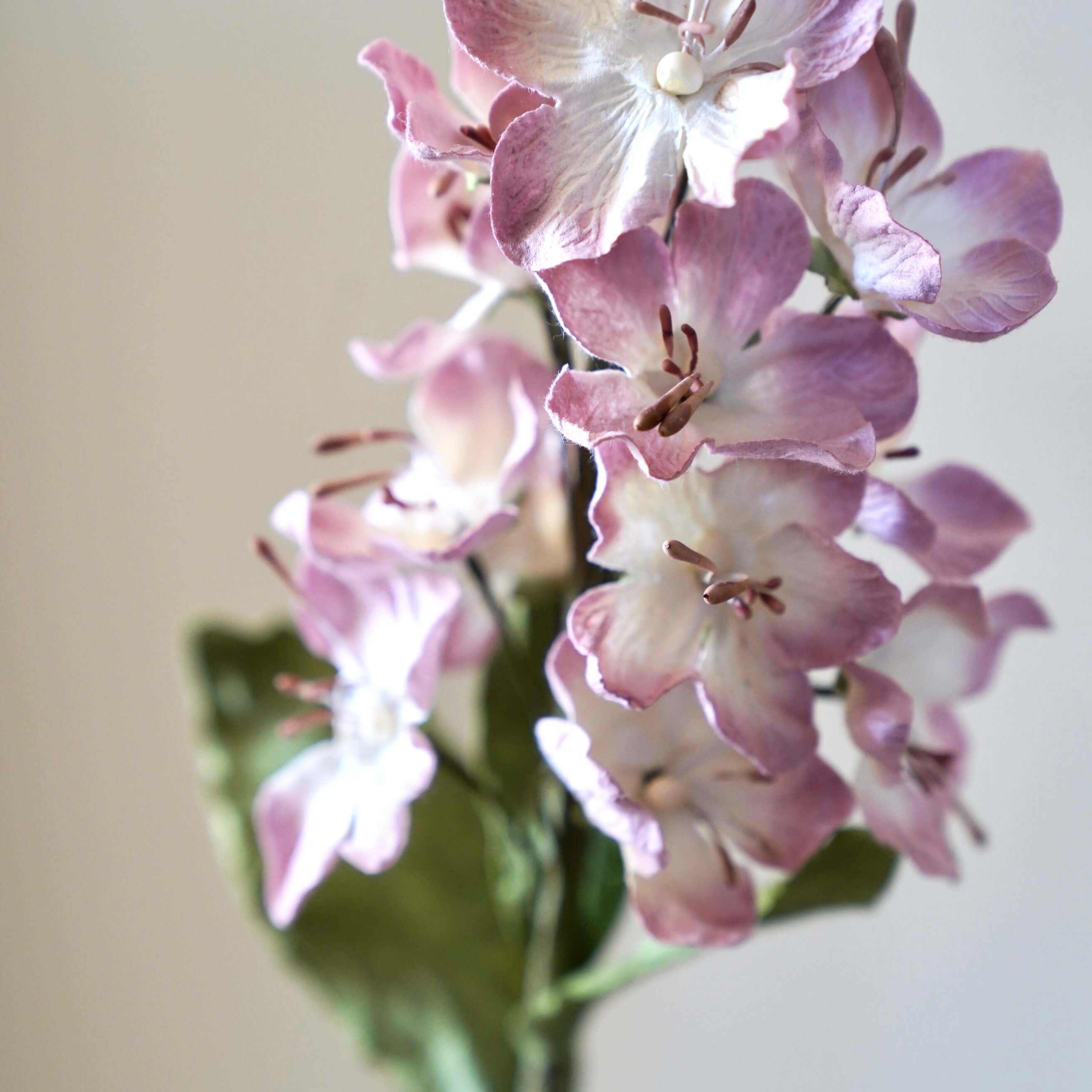 Flowrette cassier fleur papier rose tige x1 romantique