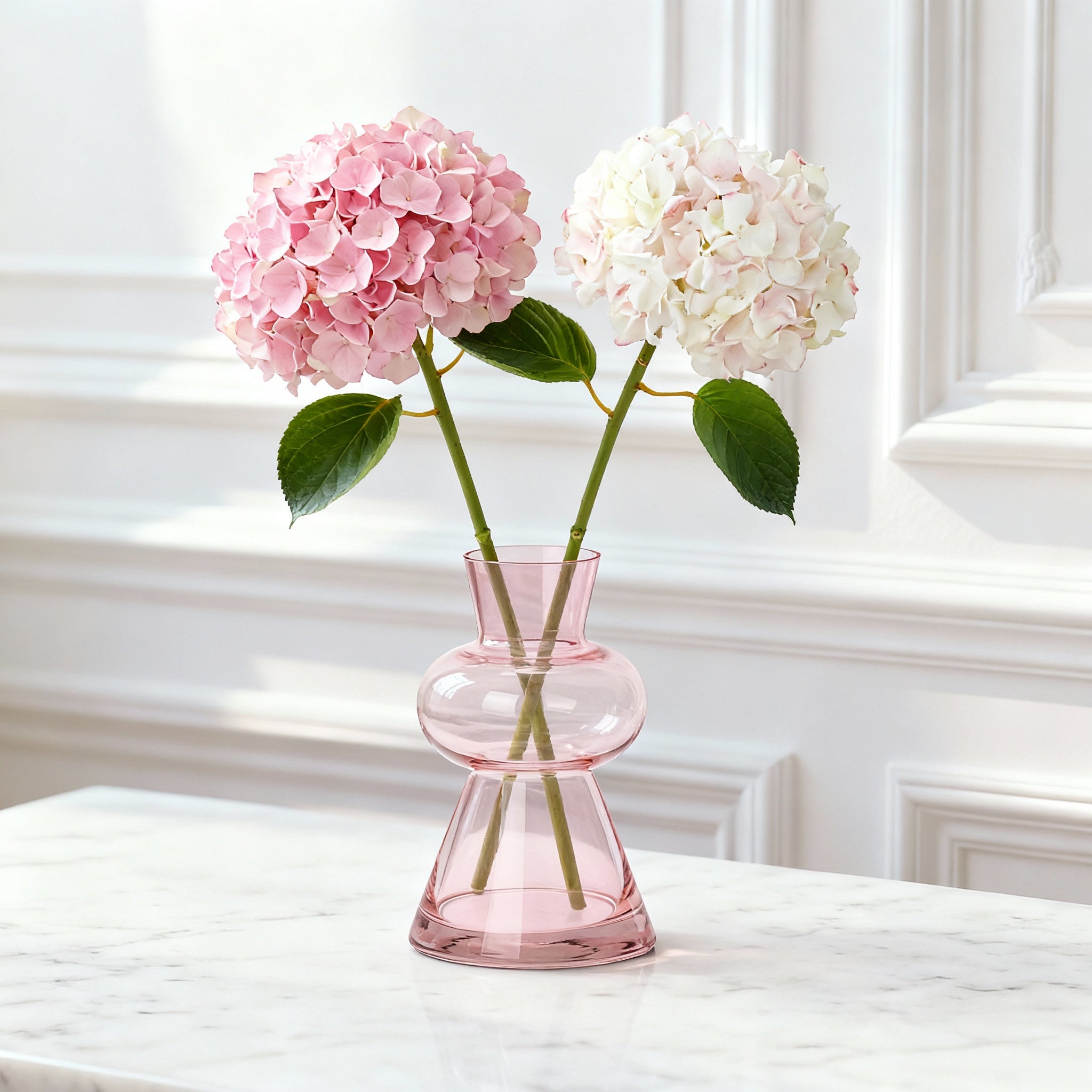 Sia Home Vases Bubble 23 cm vase verre rose