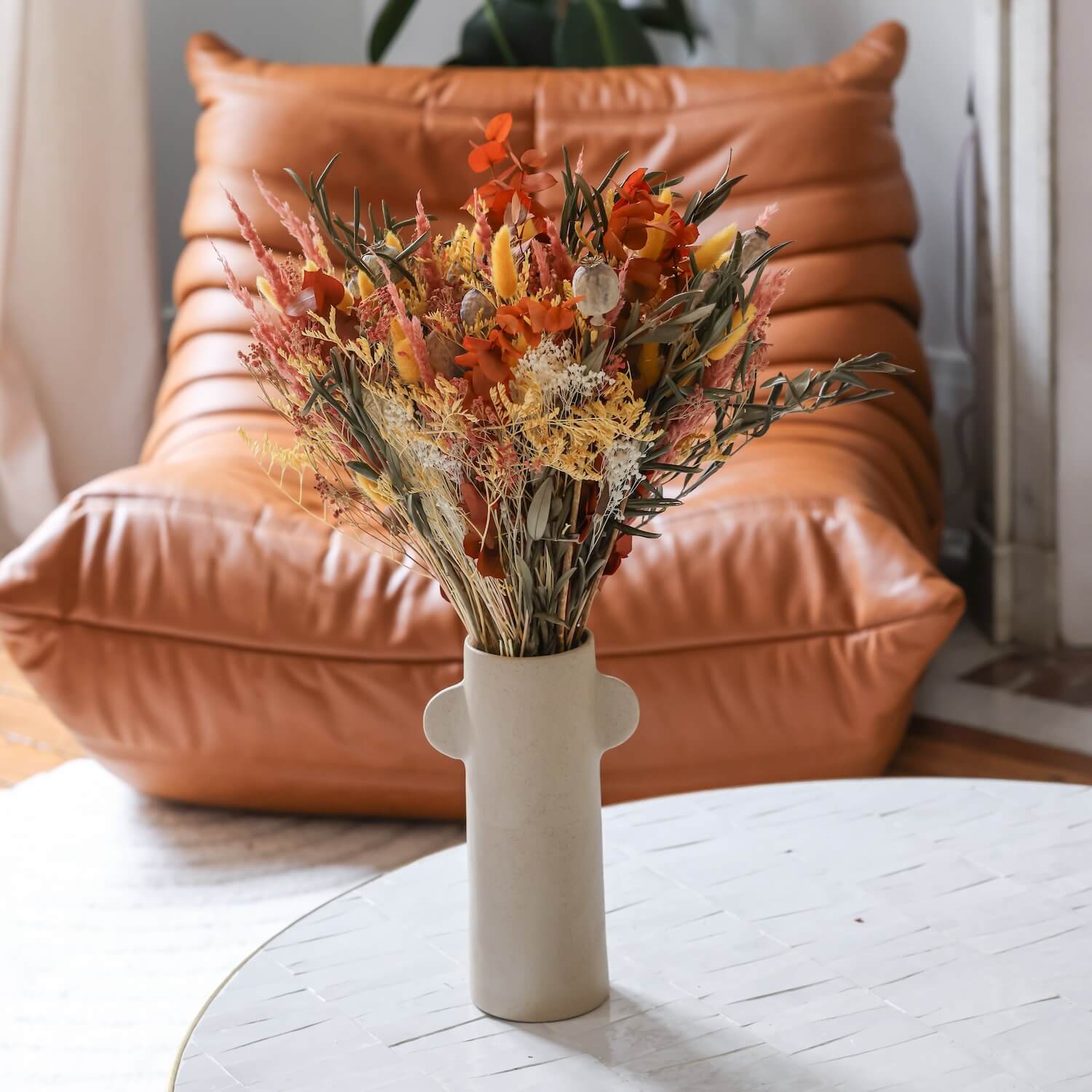 Flowrette Louis bouquet fleurs séchées S orange