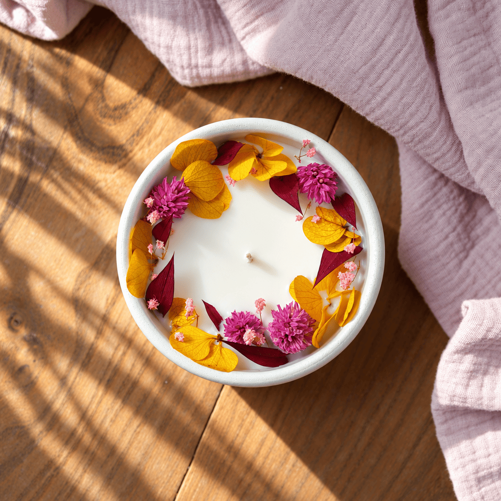 Flowrette Bougies Mirabelle bougie parfumée pot céramique