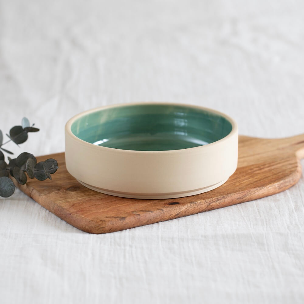 Flowrette Décoration Hélios vide-poche céramique vert 21 cm