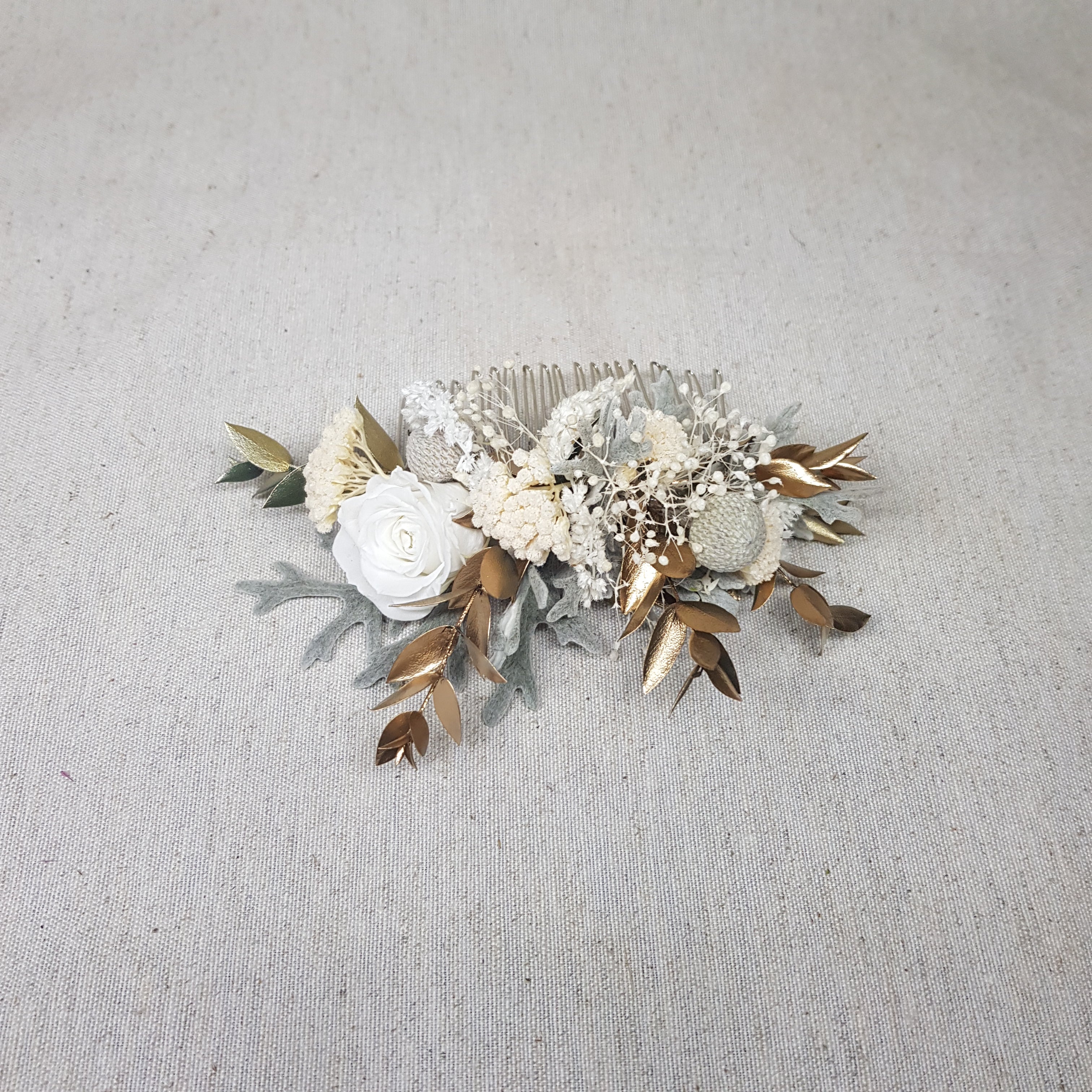 ATELIERS OUCHAMP Peignes Carrefour de Norvège peigne fleurs stabilisées 12 cm