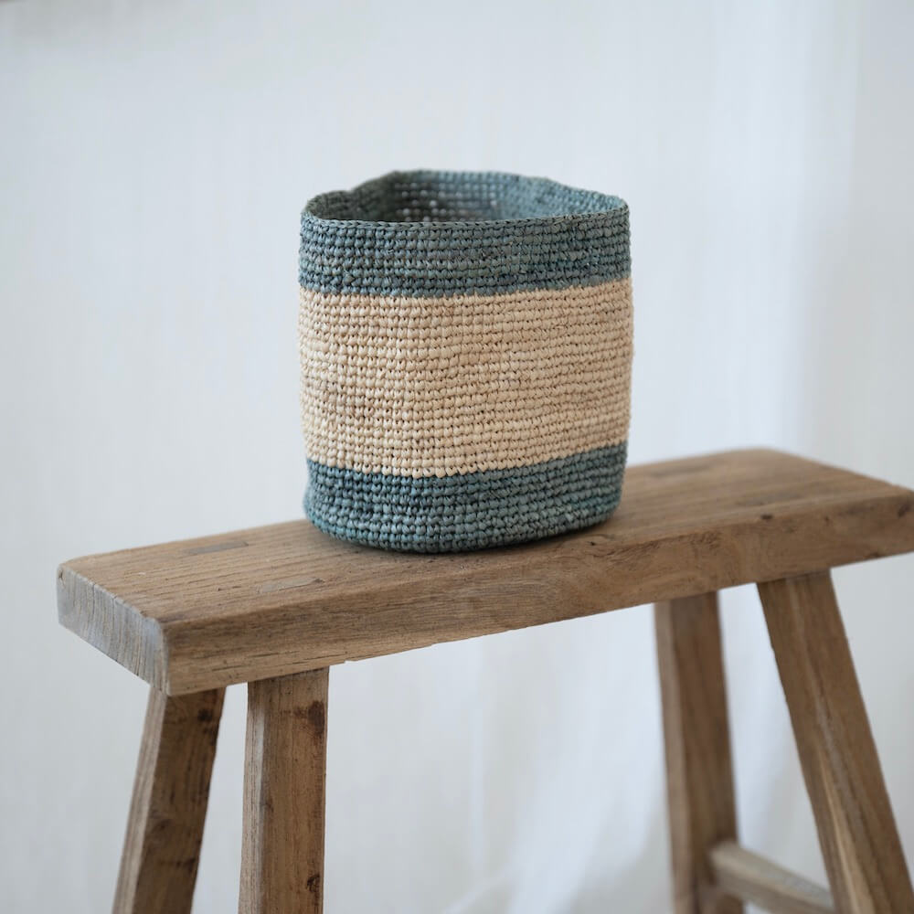 Flowrette Mahala cache-pot raphia naturel 14 cm