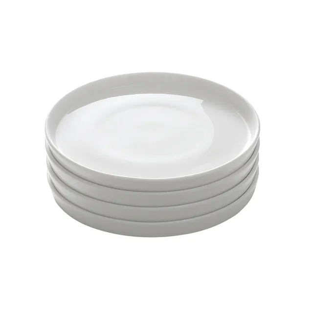 Sia Louise Service 4 assiettes dessert porcelaine blanc 20 cm