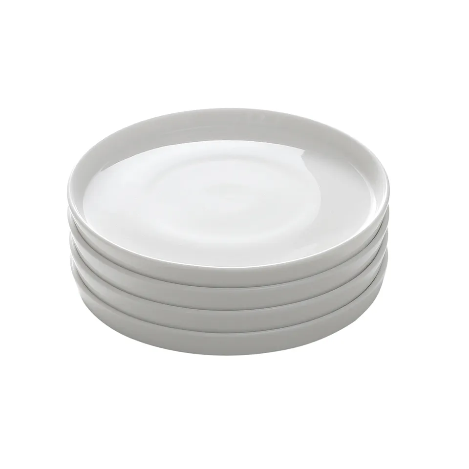 Sia Louise Service 4 assiettes dessert porcelaine blanc 20 cm