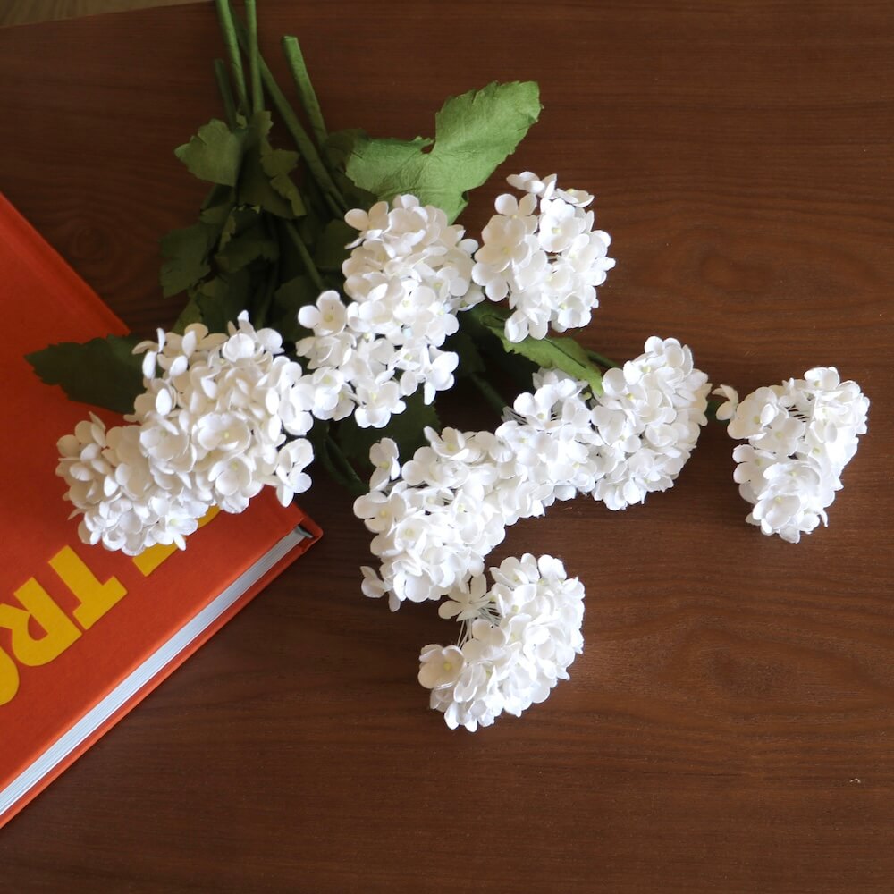 Flowrette Viburnum blanc fleur papier x1 romantique