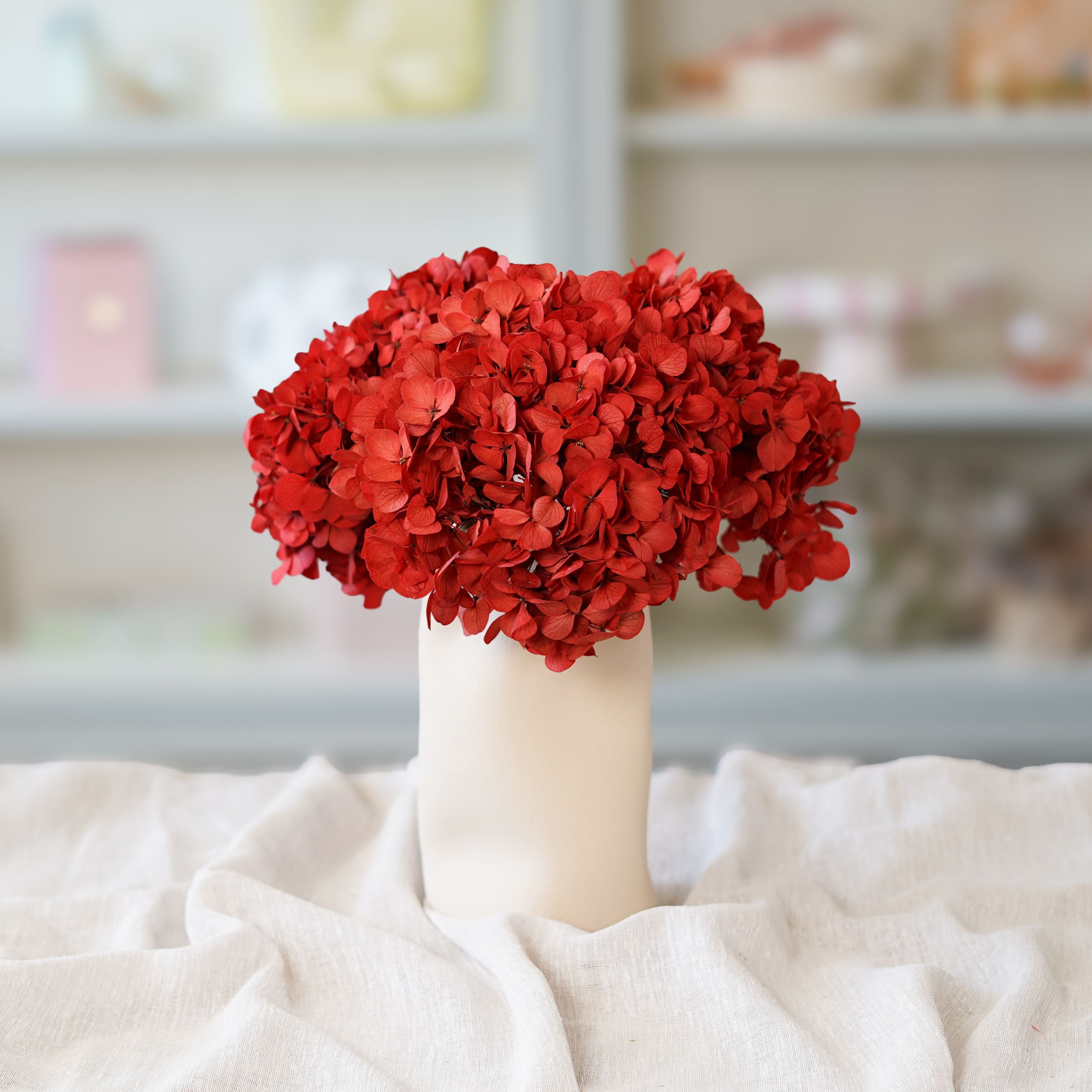 Flowrette Hortensia Rouge Fleur Stabilisée x1 Volume